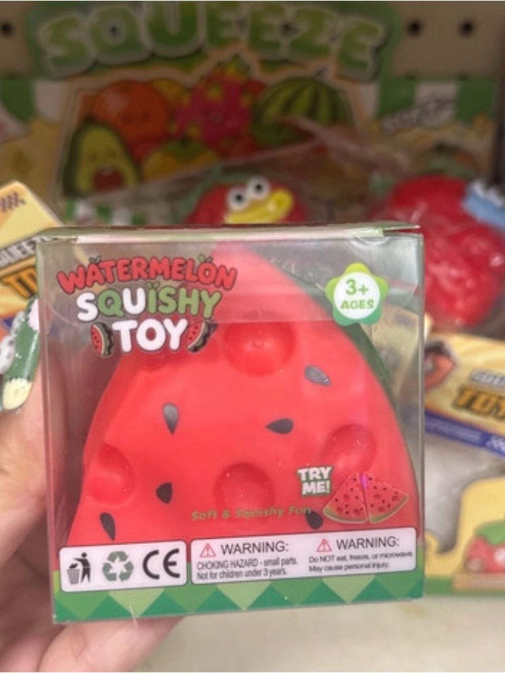 Crunchy watermelon squishy asmr fidget toy